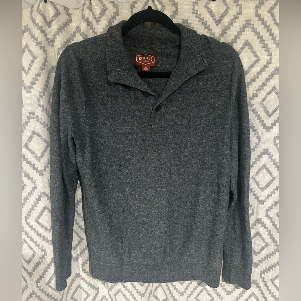 Red Ale Mens Long sleeve shirt Grey Size Medium